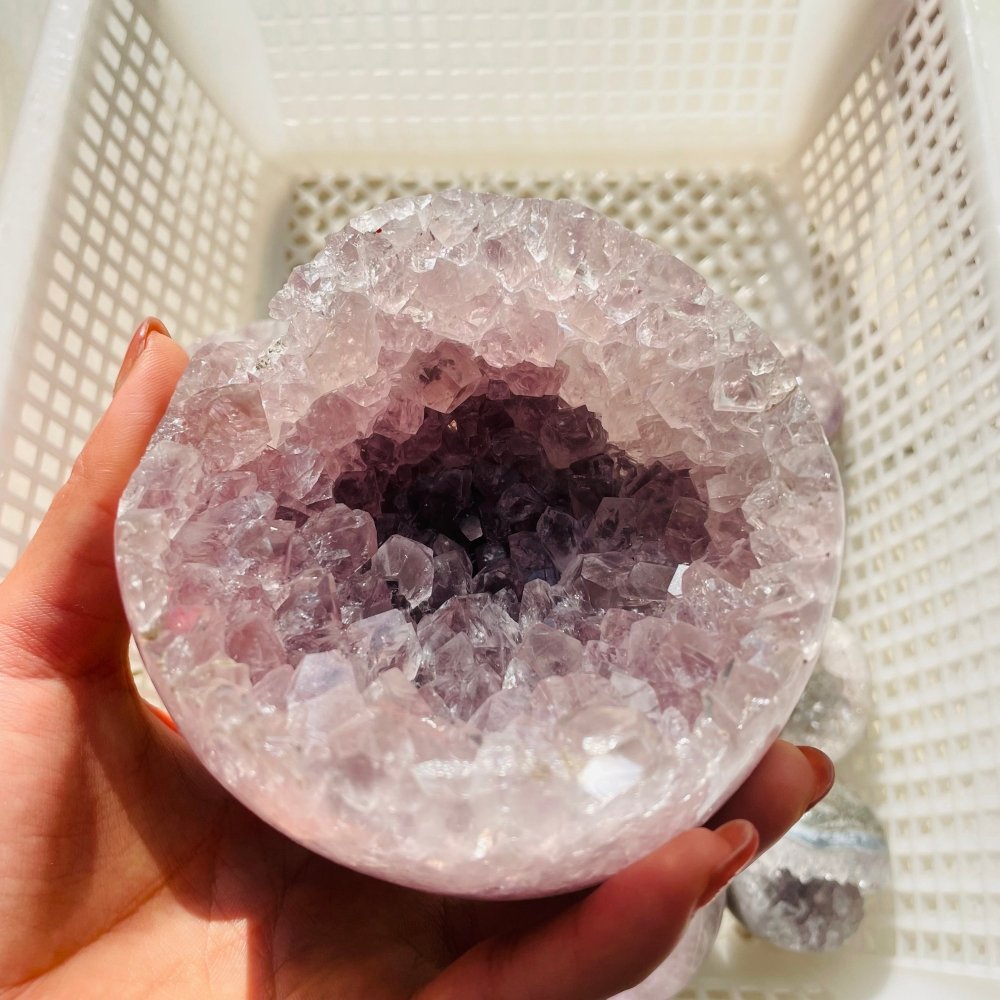 10 Pieces High Quality Amethyst Geode Sphere Ball -Wholesale Crystals