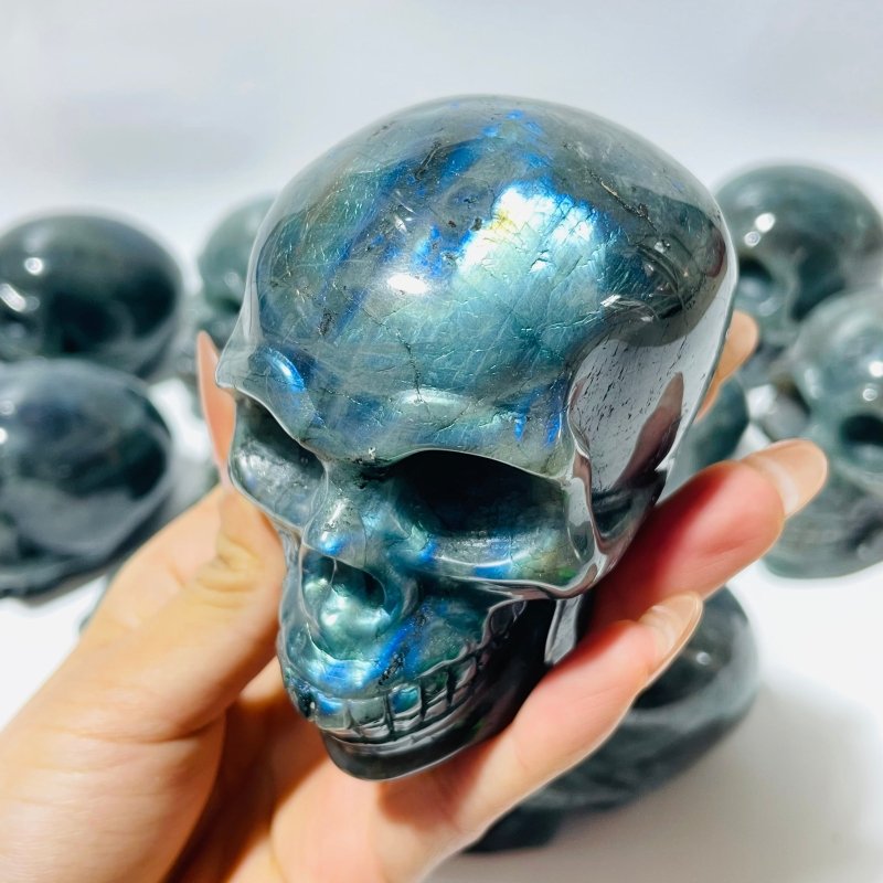 10 Pieces Labradorite Skull Carving -Wholesale Crystals