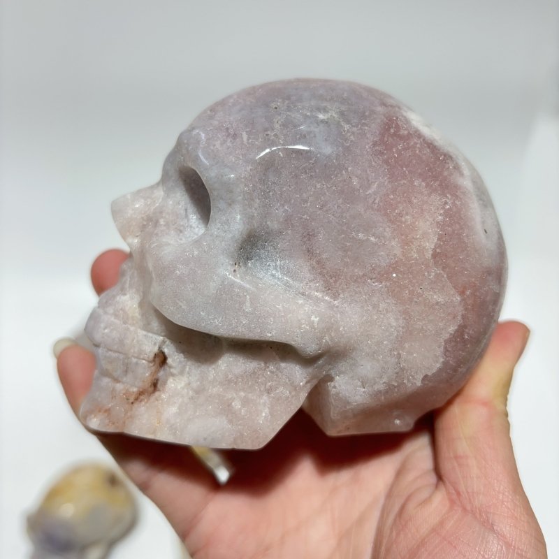 10 Pieces Large Agate Skull Carving - Wholesale Crystals