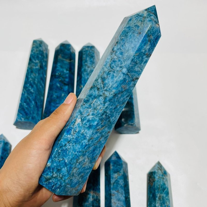 10 Pieces Large Blue Apatite Tower -Wholesale Crystals