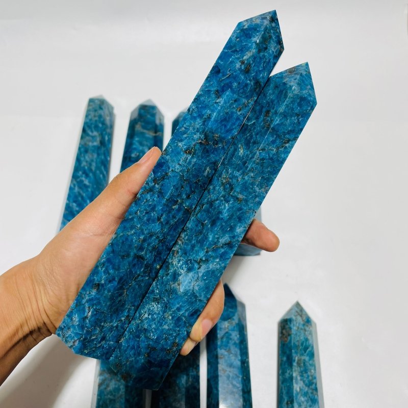 10 Pieces Large Blue Apatite Tower -Wholesale Crystals