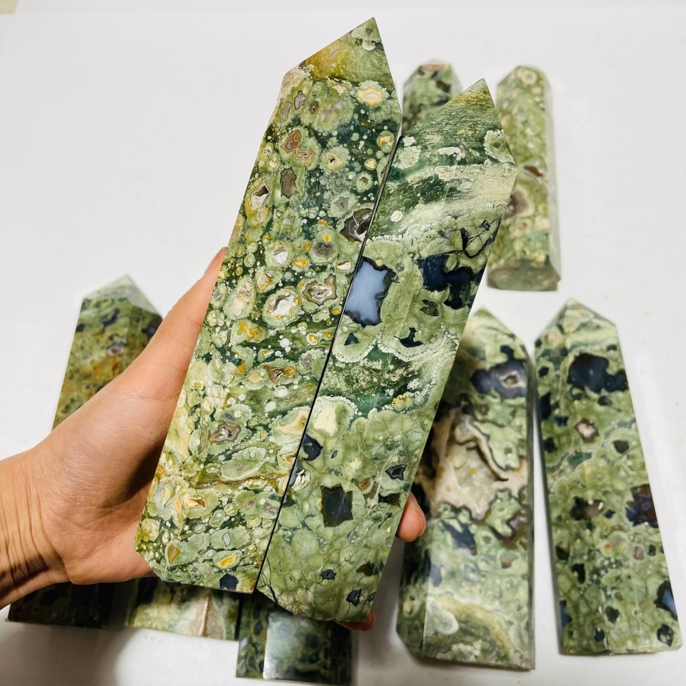 10 Pieces Large Rain Forest Jasper Tower Closeout -Wholesale Crystals