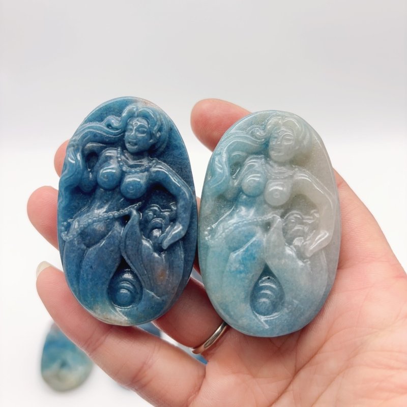 10 Pieces Natural Trolleite Stone Mermaid Carving -Wholesale Crystals