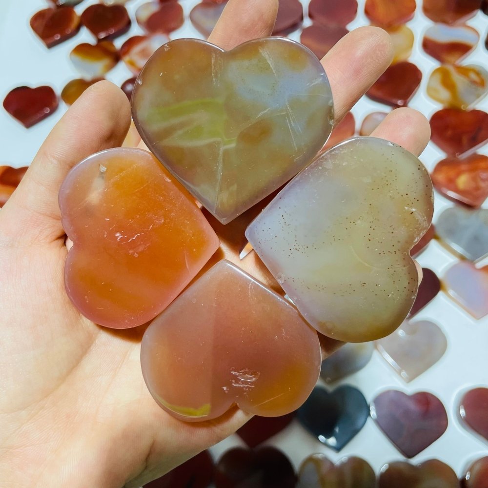 108 Pieces Carnelian Heart Clearance -Wholesale Crystals