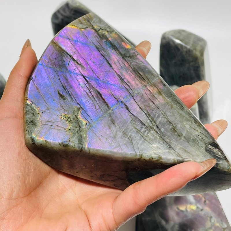 11 Pieces Large Purple Labradorite Free Form -Wholesale Crystals