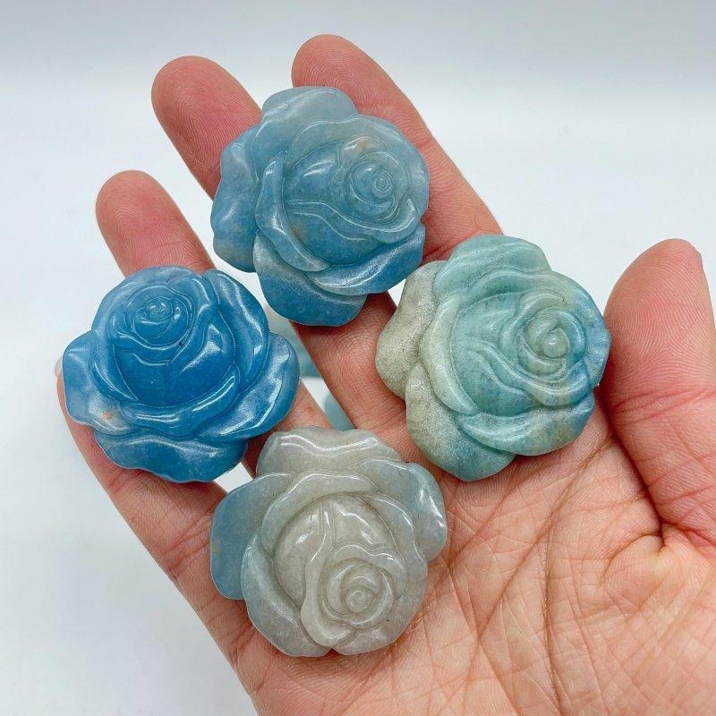 11 Pieces Trolleite Rose Flower Crystal Carving -Wholesale Crystals