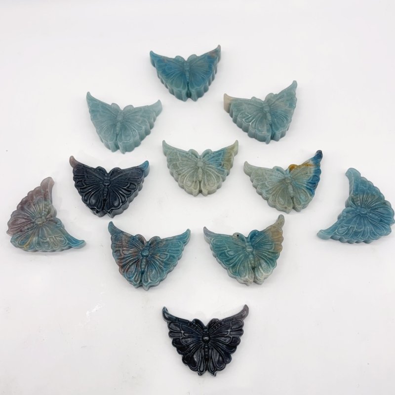 11 Pieces Trolleite Stone Butterfly Carving -Wholesale Crystals