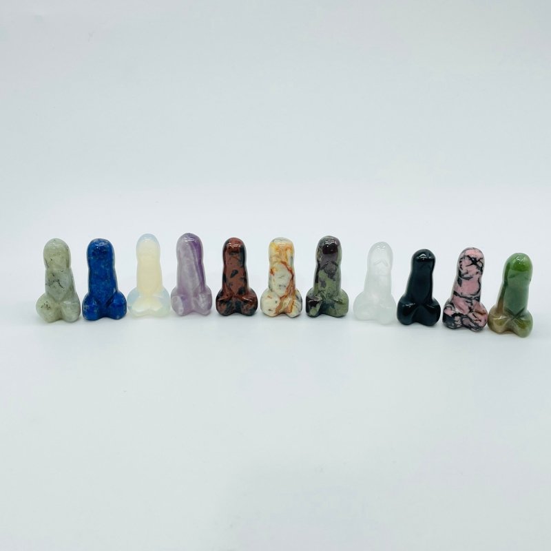 11 Types Crystal Penis Phallus Carving Wholesale Labradorite Lapis Lazuli - Wholesale Crystals