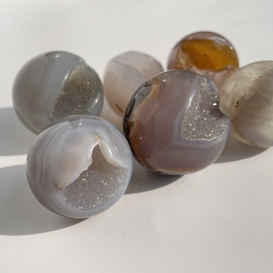 White Agate Druzy Sphere | White Agate || Quartz Agate Druzy || Large Agate 2024 ||Druzy Agate Sphere | Natural White Agate