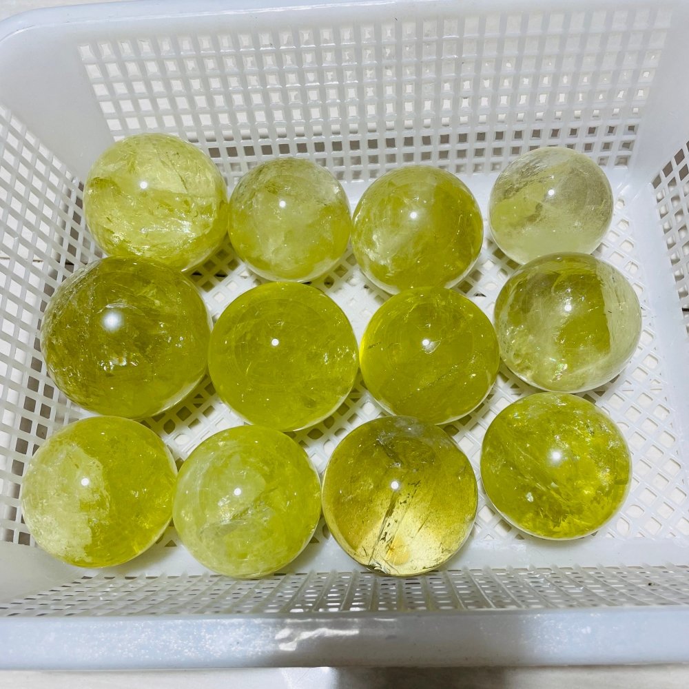 12 Pieces Citrine Crystal With Rainbow Spheres -Wholesale Crystals
