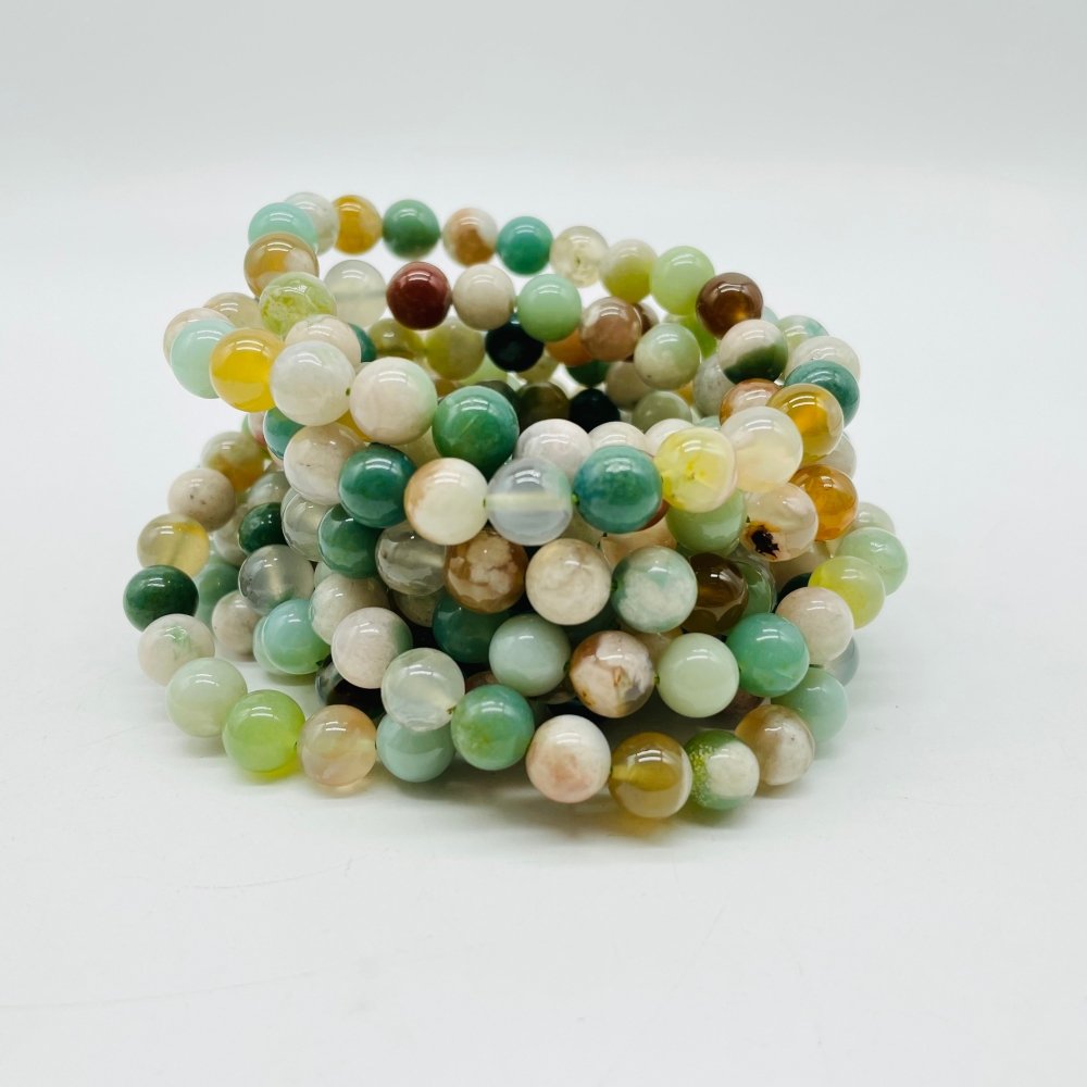 Green Sakura Agate Bracelet Wholesale -Wholesale Crystals