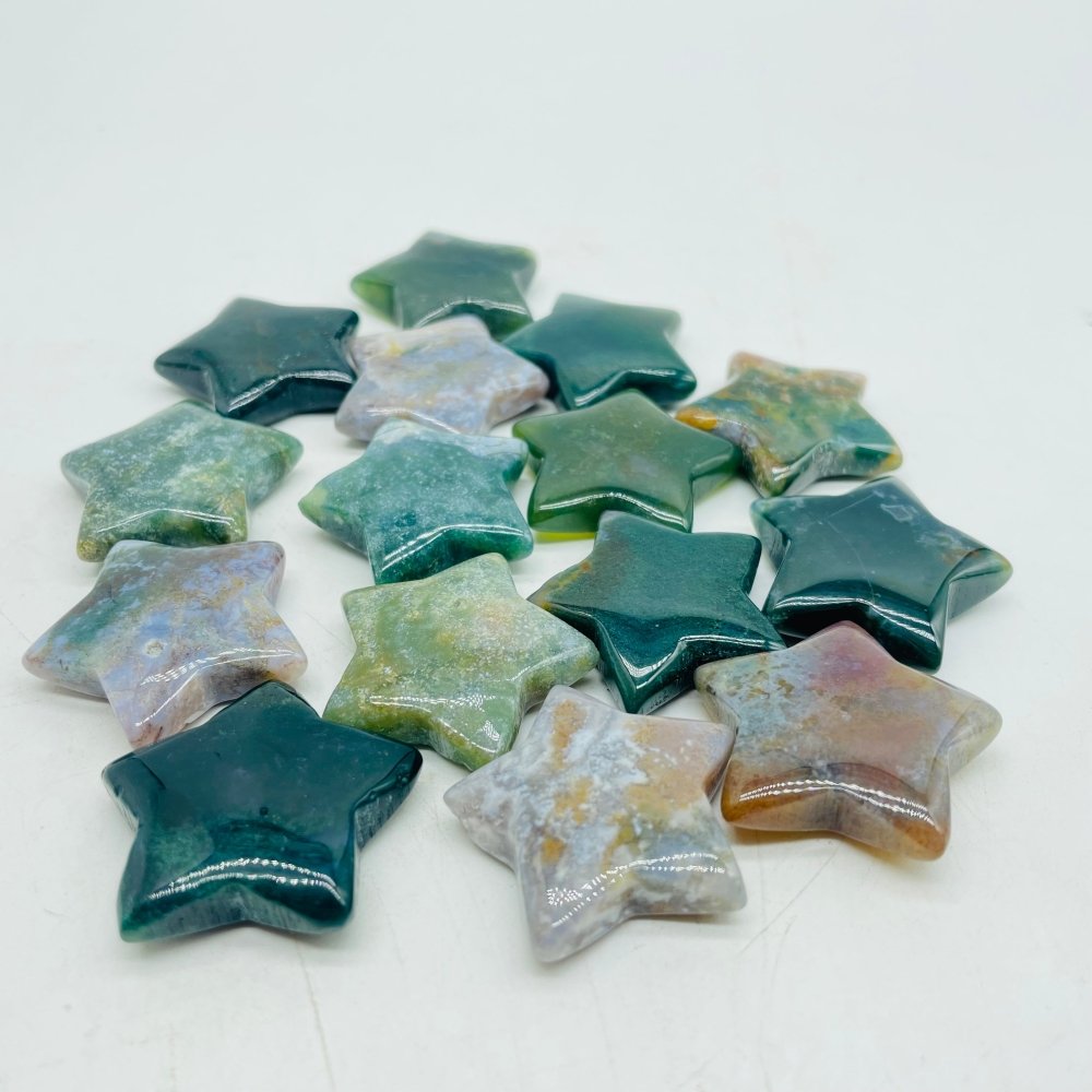 1.2in (3cm) Ocean Jasper Star&Moon Wholesale -Wholesale Crystals