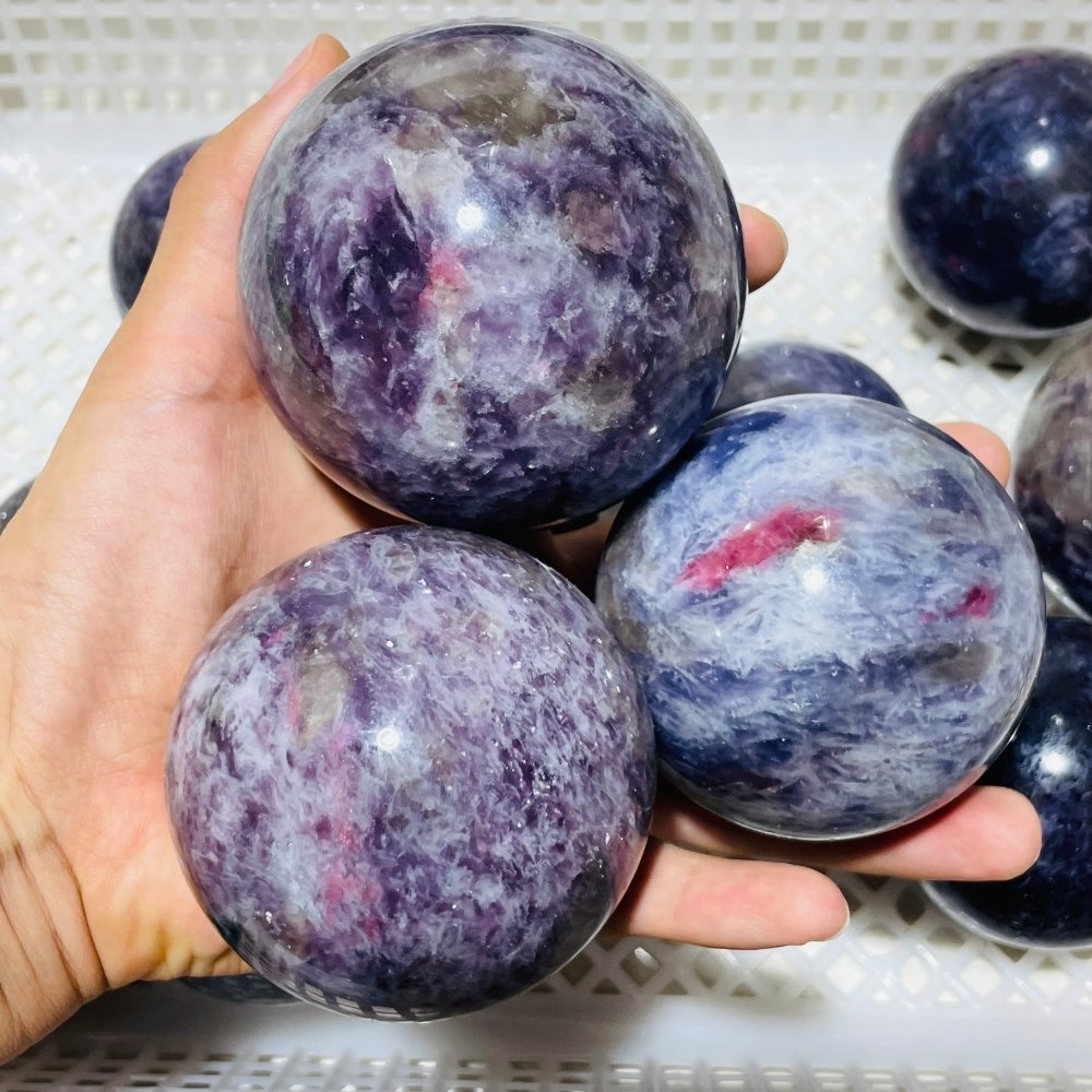 13 Pieces Beautiful Unicorn Stone Spheres -Wholesale Crystals