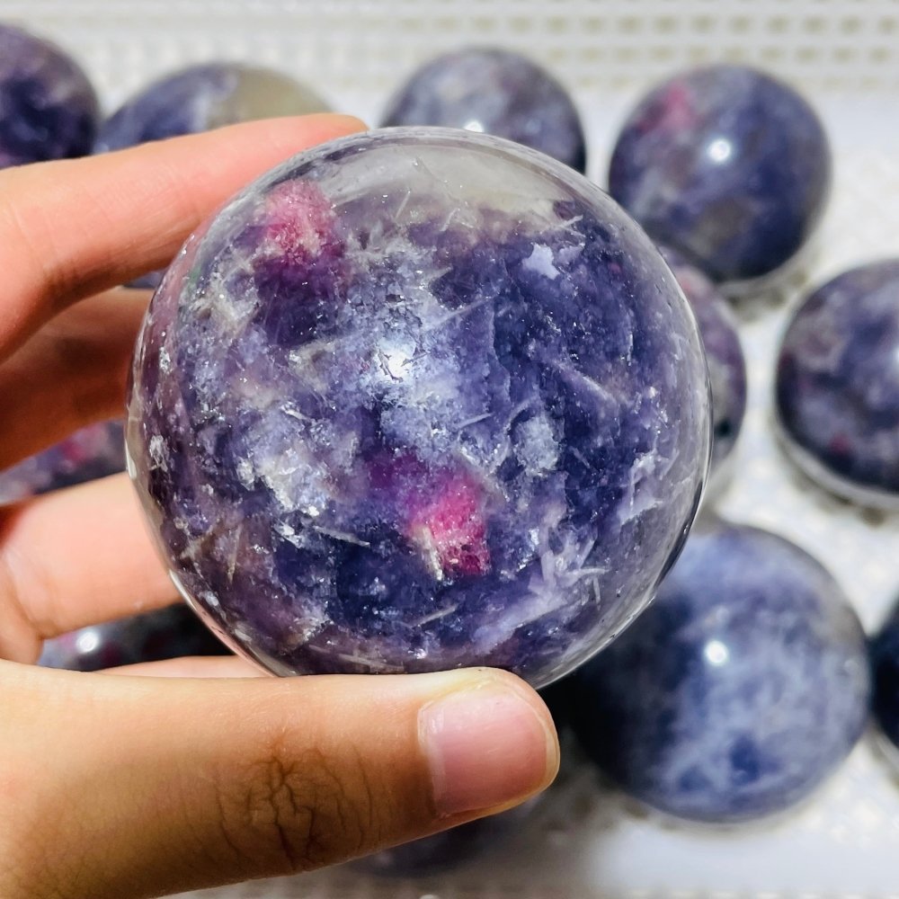 13 Pieces Beautiful Unicorn Stone Spheres -Wholesale Crystals
