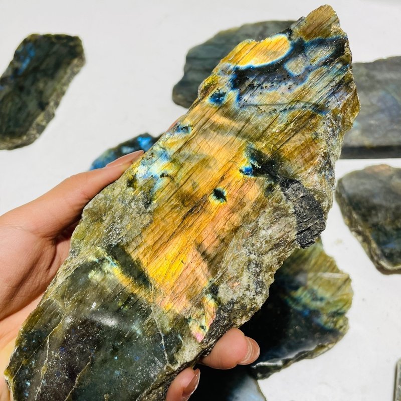 13 Pieces High Quality Labradorite Slab -Wholesale Crystals