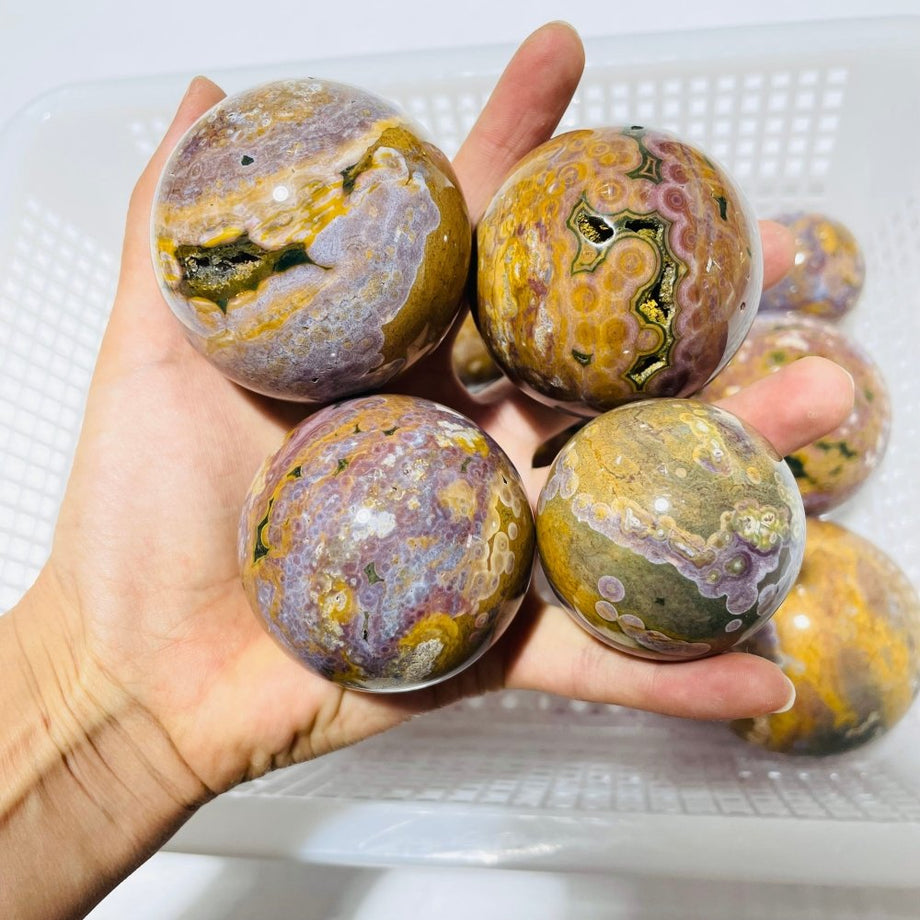 ❤️ Sold ❤️ Pink 8Th Vein Ocean Jasper Palm deals