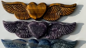 Yellow Tiger Eye Blue Aventurine Lepidolite Mermaid Carving Wholesale -Wholesale Crystals