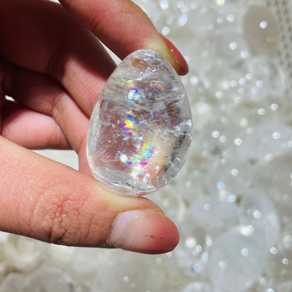 132 Pieces Rainbow Clear Quartz Tumbled -Wholesale Crystals