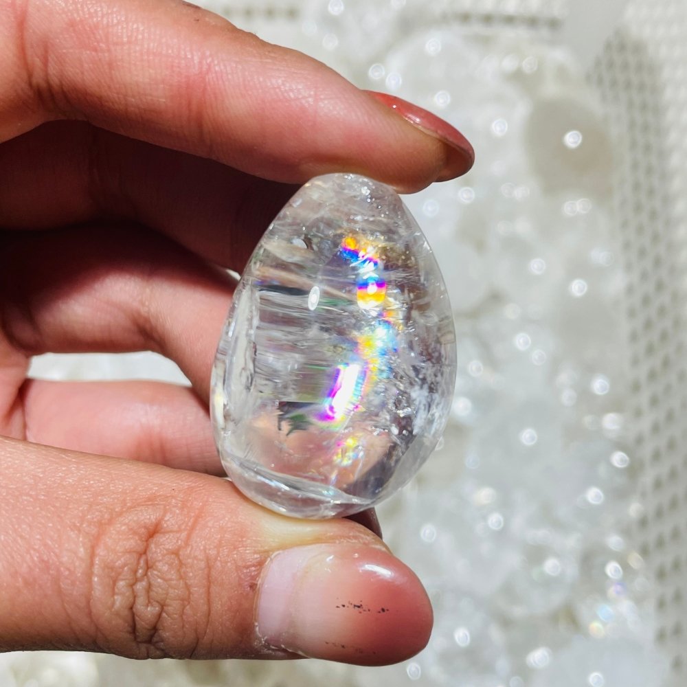 132 Pieces Rainbow Clear Quartz Tumbled -Wholesale Crystals
