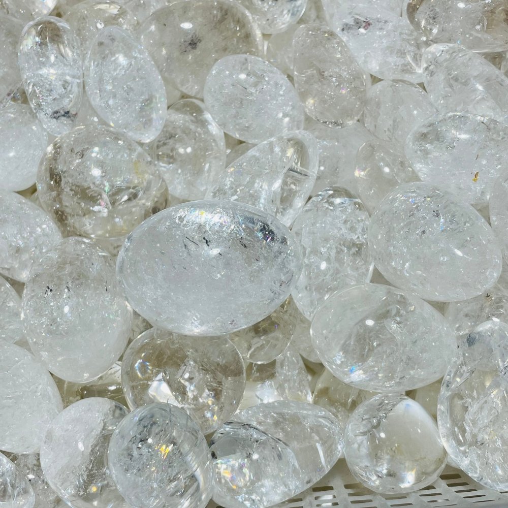 132 Pieces Rainbow Clear Quartz Tumbled -Wholesale Crystals