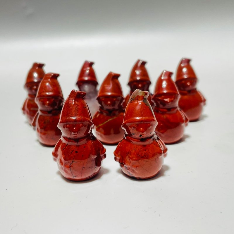 1.3inch Red Jasper Snowman Carving Wholesale -Wholesale Crystals