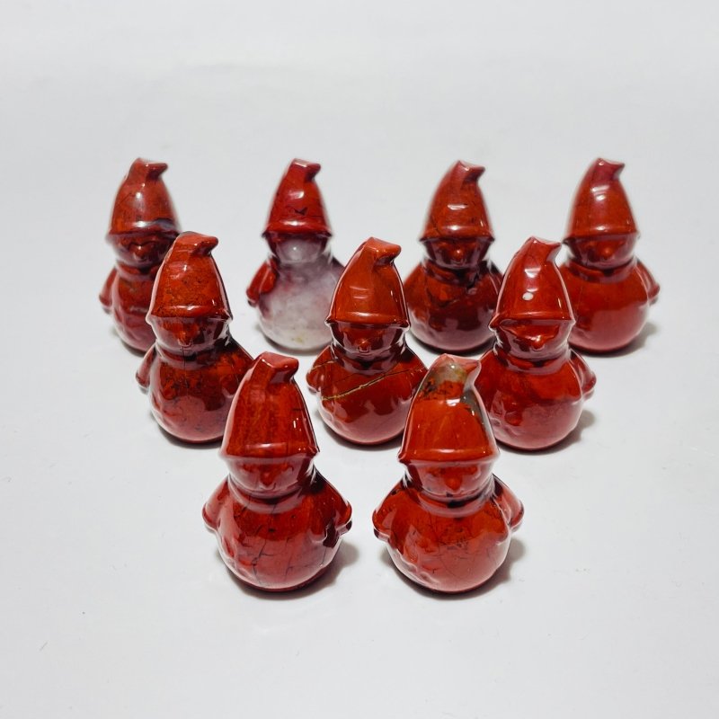 1.3inch Red Jasper Snowman Carving Wholesale -Wholesale Crystals