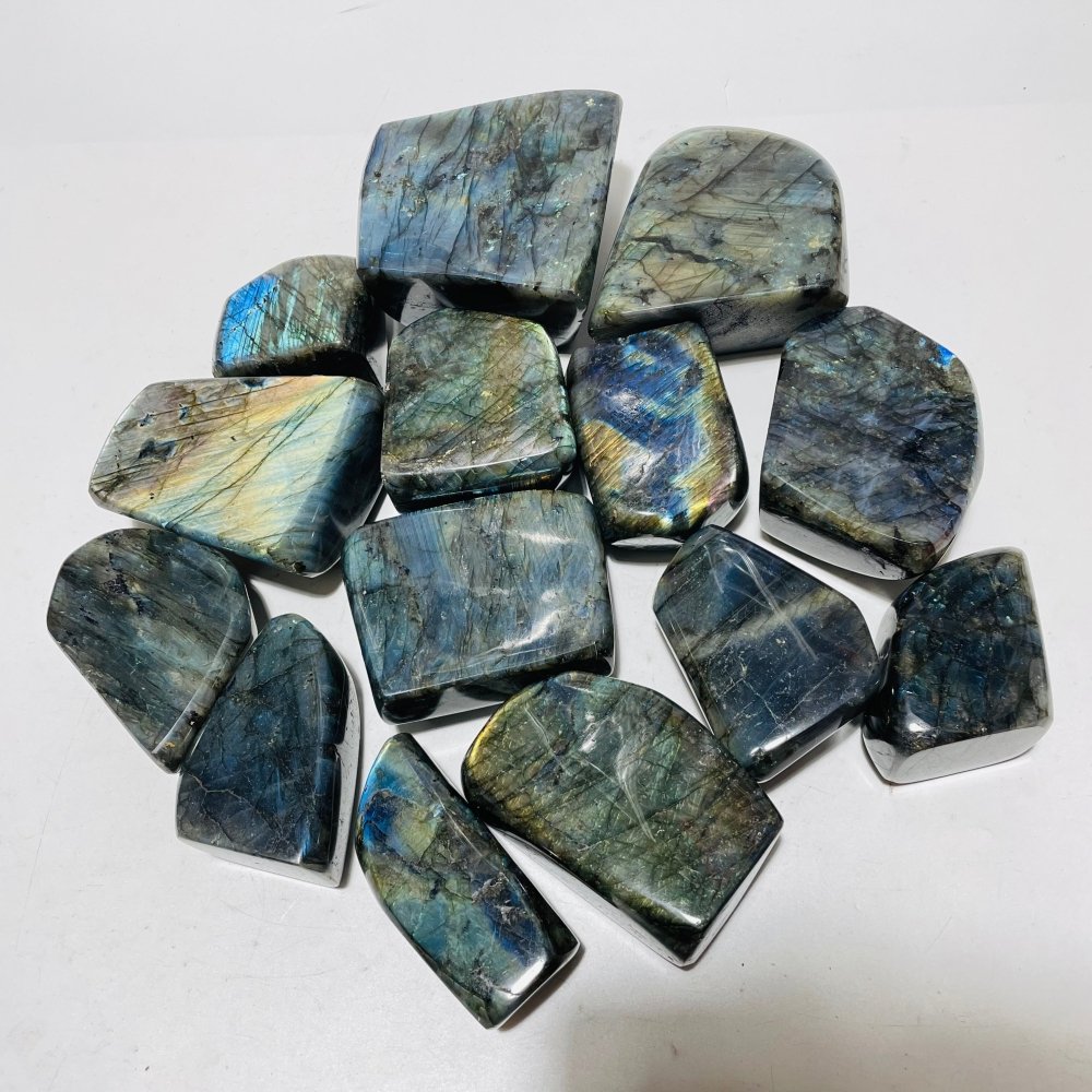 14 Pieces Labradorite High Quality Polished Large Free Form -Wholesale Crystals