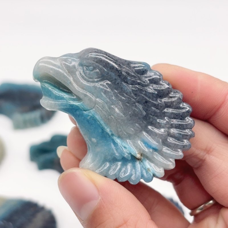 14 Pieces Trolleite Stone Eagle Head Carving -Wholesale Crystals