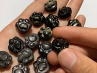 Mini Gold&Silver Sheen Obsidian Cat Paw Carving Wholesale -Wholesale Crystals