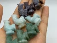 3Types Mini Rooster Chicken Carving Wholesale Caribbean&Green Aventurine