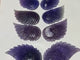 4 Pairs Beautiful Purple Fluorite Angel Wing