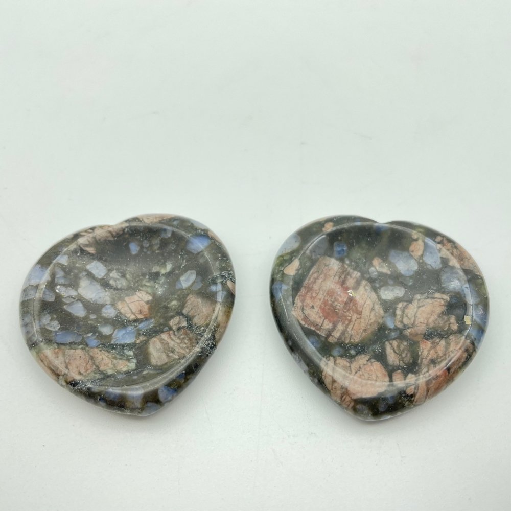14Types Worry Stone Heart Rose Quartz Obsidian Dragon Blood Stone Wholesale -Wholesale Crystals