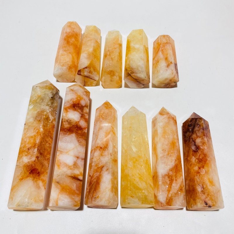 11 Pieces Beautiful Fire Quartz Tower -Wholesale Crystals