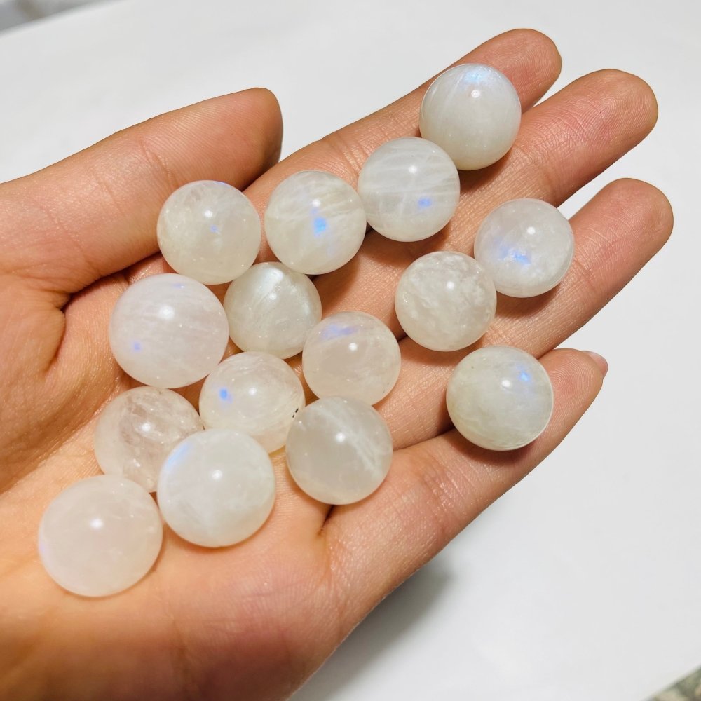 15 Pieces Beautiful Sri Lanka Moonstone Sphere -Wholesale Crystals