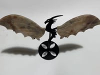 Blue Moonstone Mixed Sunstone Dragon Carving With Stand -Wholesale Crystals