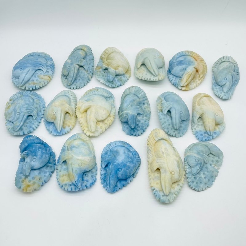 17 Pieces Blue Dumortierite Dolphin Carving -Wholesale Crystals
