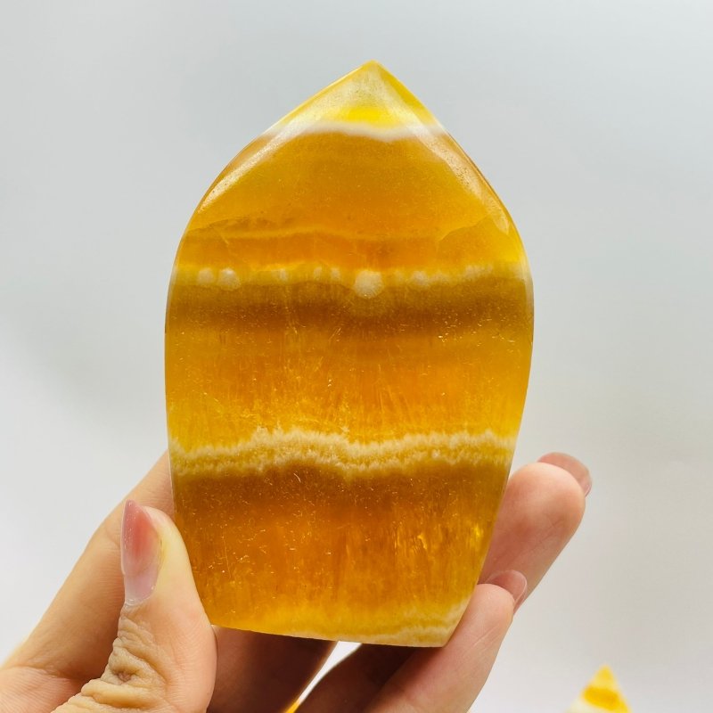 17 Pieces Yellow Calcite Flat Point 5.2kg -Wholesale Crystals