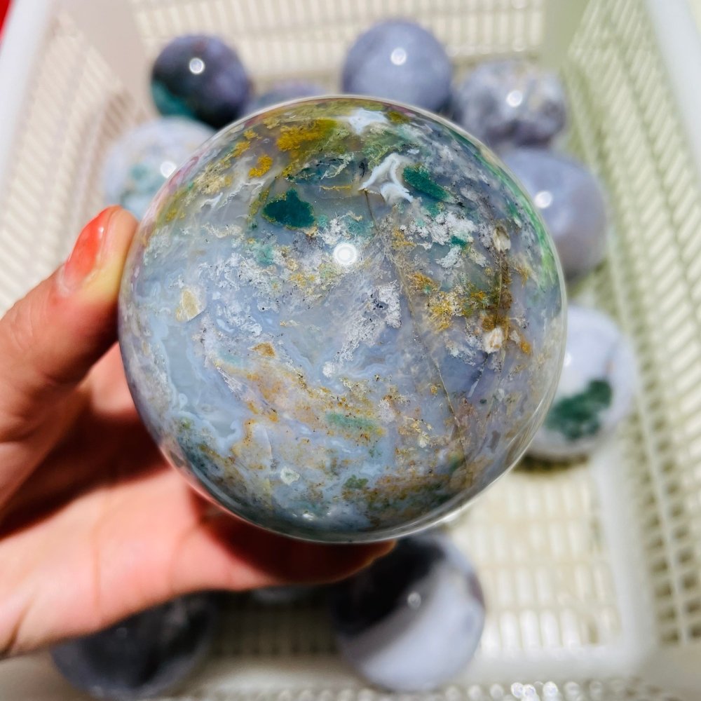 18 Pieces Colourful Ocean Jasper Sphere Ball -Wholesale Crystals