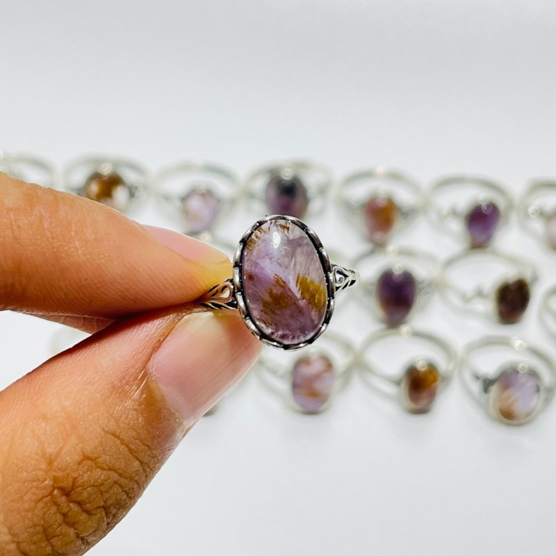19 Pieces Auralite 23 Crystal Different Styles Sterling Silver Ring -Wholesale Crystals