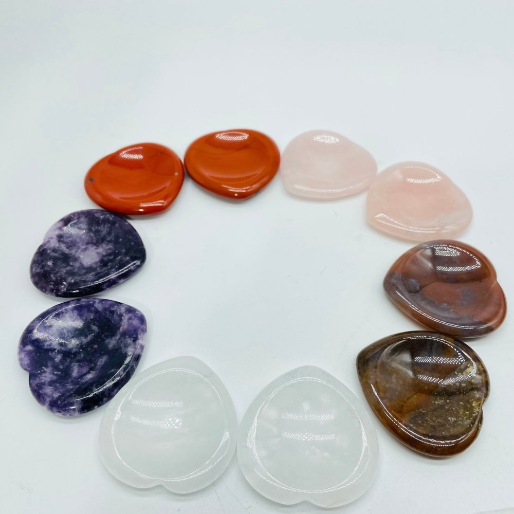 19Types Worry Stones Heart Wholesale -Wholesale Crystals