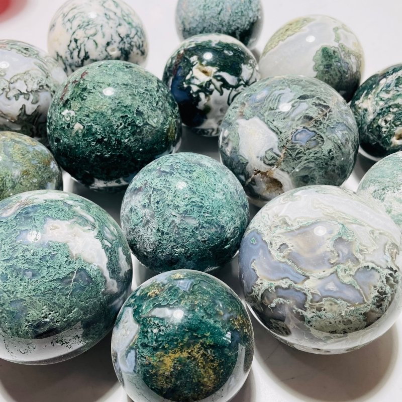 2-3in Moss Agate Spheres Crystal Wholesale -Wholesale Crystals