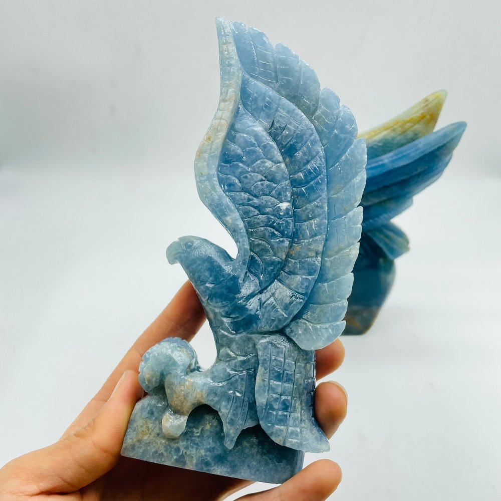 2 Pieces High Quality Blue Onyx Eagle Carving -Wholesale Crystals