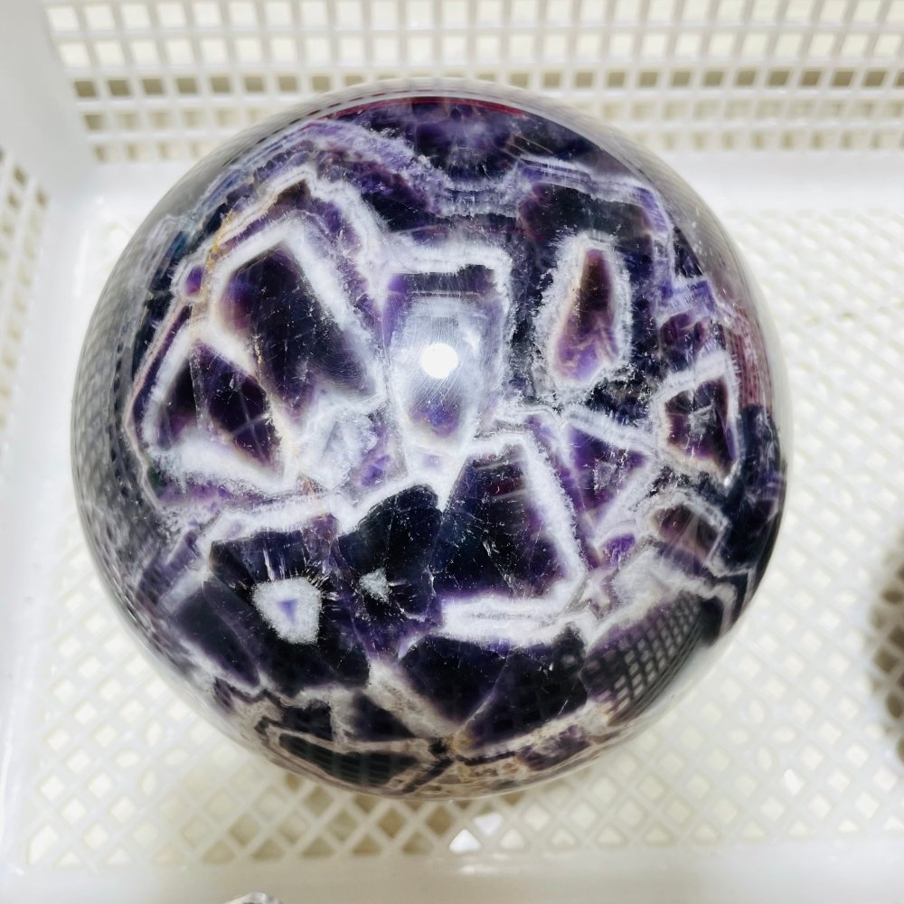 2 Pieces Large Chevron Amethyst Sphere -Wholesale Crystals