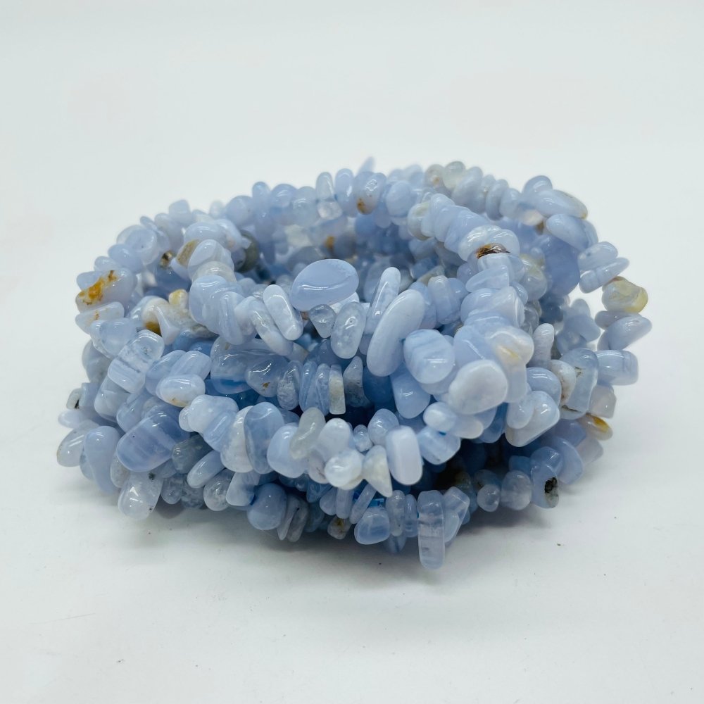 2 Types Chip Bracelet Wholesale Blue Lace Agate Translucent Clear Apatite -Wholesale Crystals