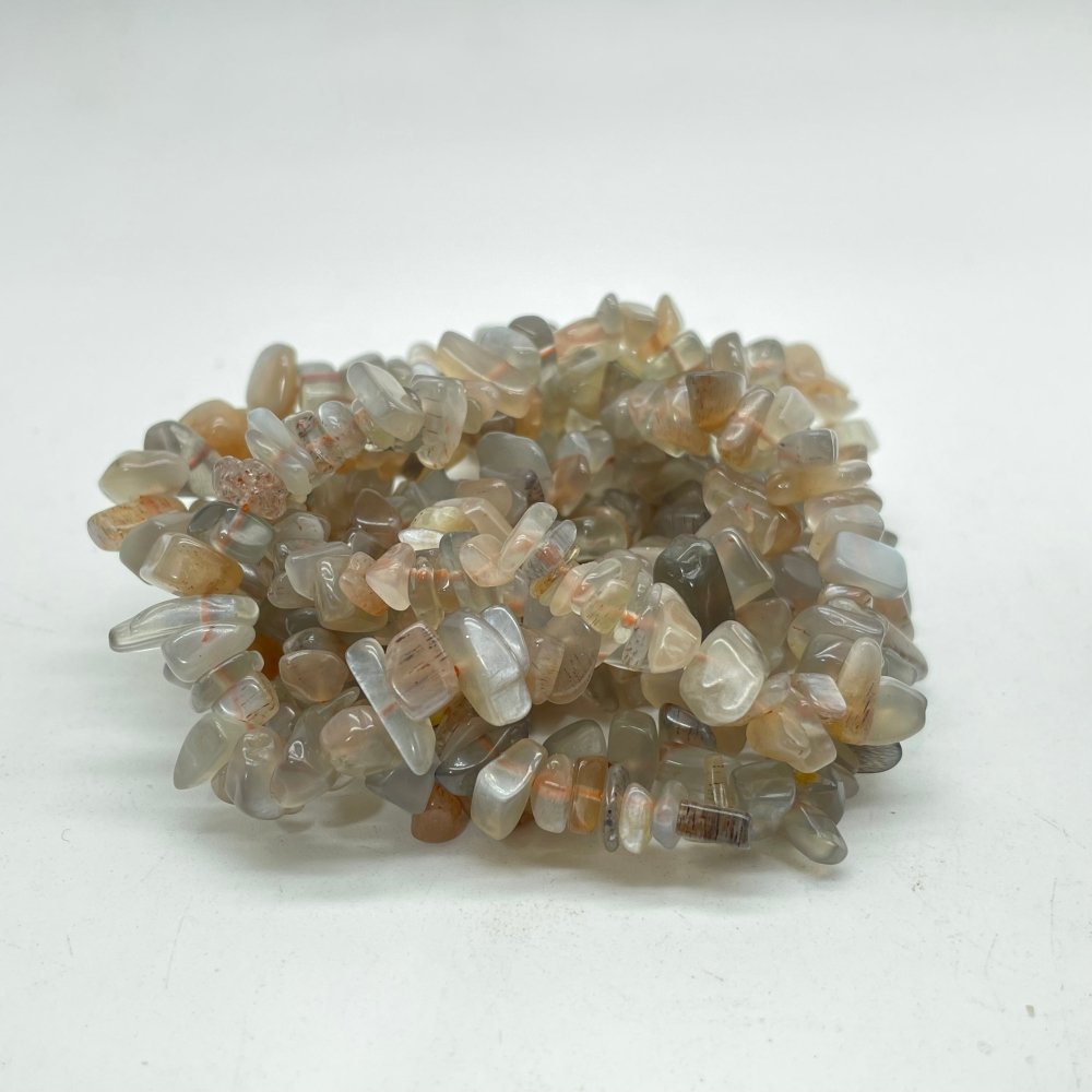 2 Types Chip Bracelet Wholesale Moonstone Mixed Sunstone Amethyst -Wholesale Crystals