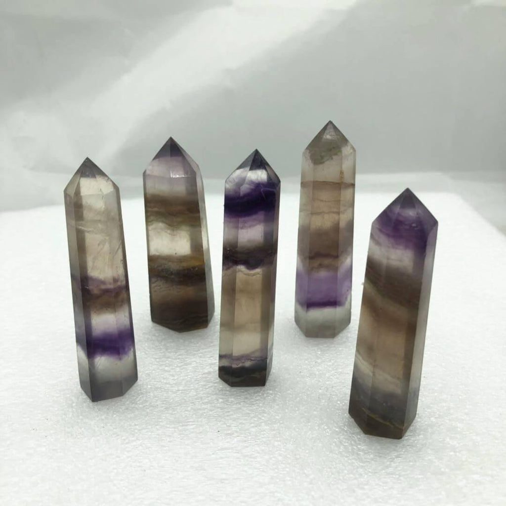 Purple Fluorite Crystal Point Tower -Wholesale Crystals