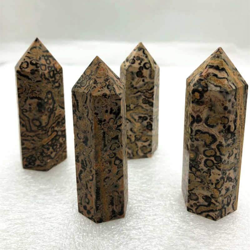 Leopard Grain Stone Point Tower 2-3.6in -Wholesale Crystals