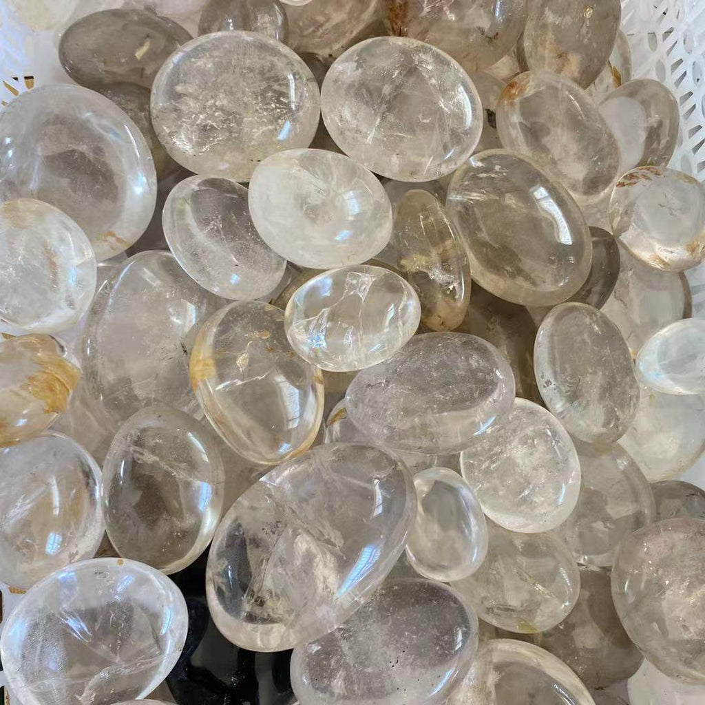 Clear quartz palm tumbled stone -Wholesale Crystals