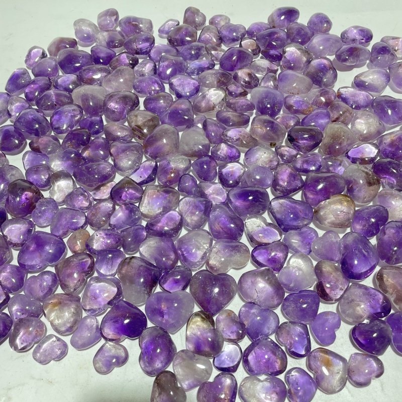 209 Pieces Small Amethyst Heart -Wholesale Crystals