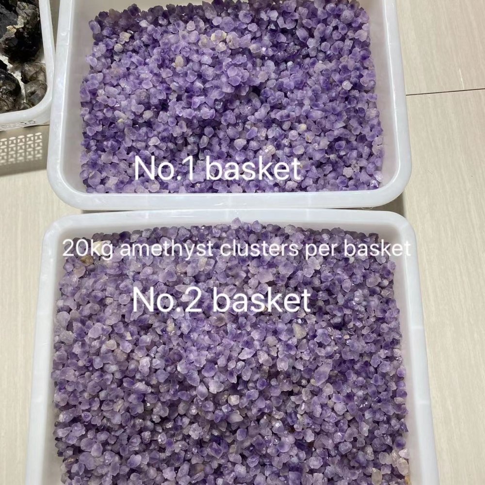 20kg(44lbs) amethyst cluster basket crystal wholesale -Wholesale Crystals